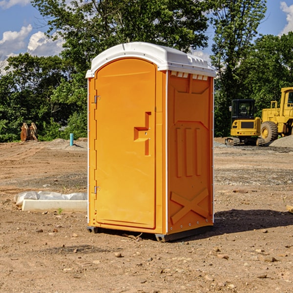 how often are the portable restrooms cleaned and serviced during a rental period in Timken Kansas